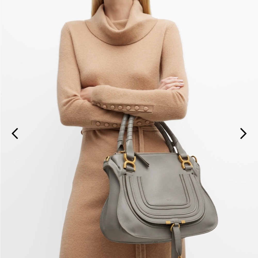 Chloe “Marcie” satchel bag in grey. Beautiful bag, excellent used condition! - Picture 2 of 15